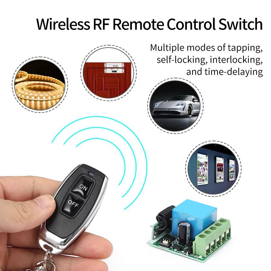DC 12V 433Mhz RF Wireless Remo - đánh giá và giá 433Mhz Receiver Module