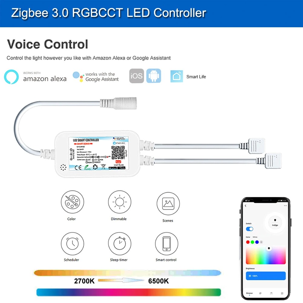 Tuya Zigbee DC24V FCOB RGB LED - đánh giá và giá Zigbee Coordinator Stick